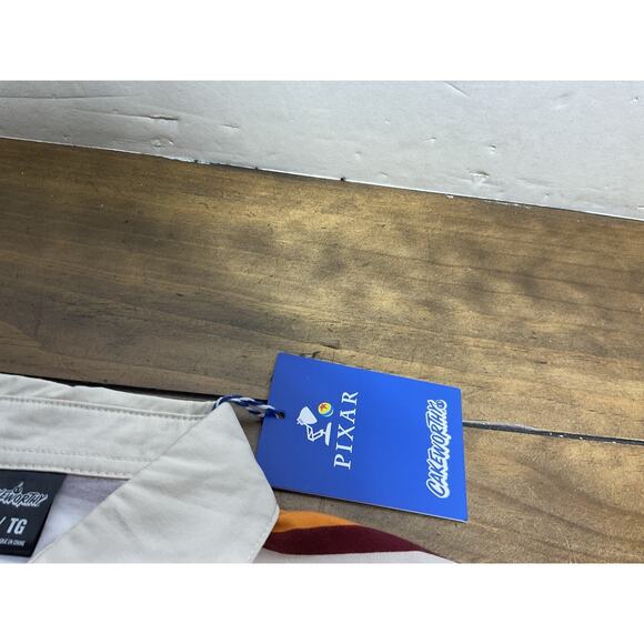 Cakeworthy Inside Out Shirt Womens XL Orange Anxiety Striped Rugby Disney Pixar - Picture 9 of 14